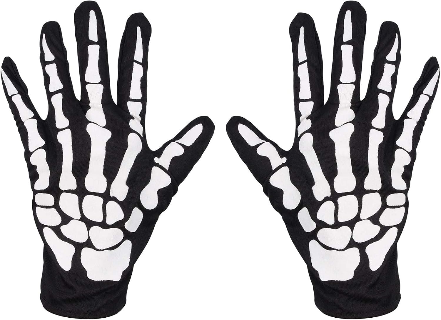LEADTEAM Skeleton Gloves Cosplay Mummy Ghost Reaper Halloween Costume Cosplay Accessories Full Finger Unisex