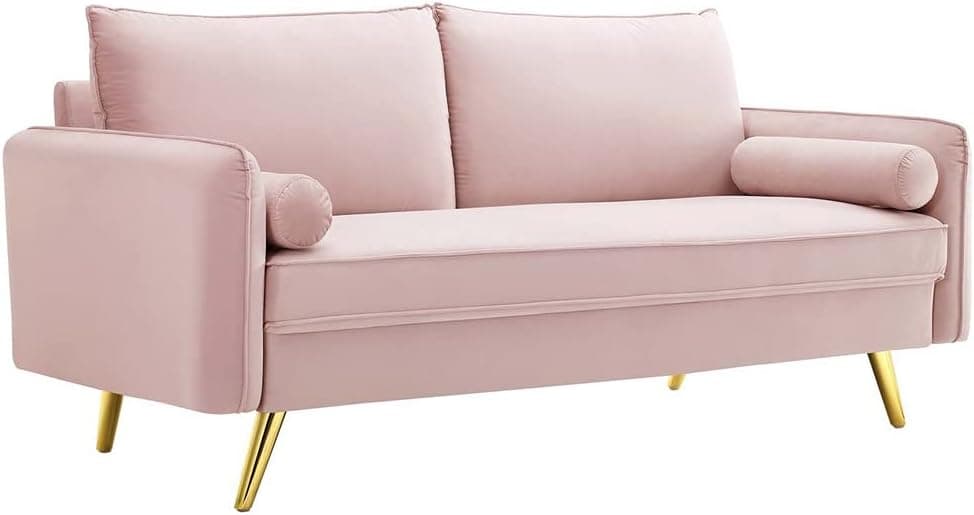 Modway Revive Performance Velvet Sofa, Pink