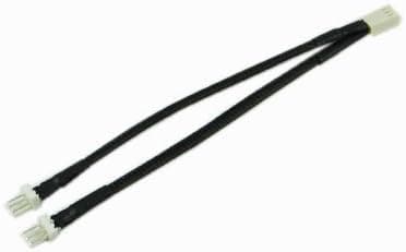 OKGEAR 6 inch 3 PIN Y CABLE W/ BLACK SLEEVED FC333-6BKS