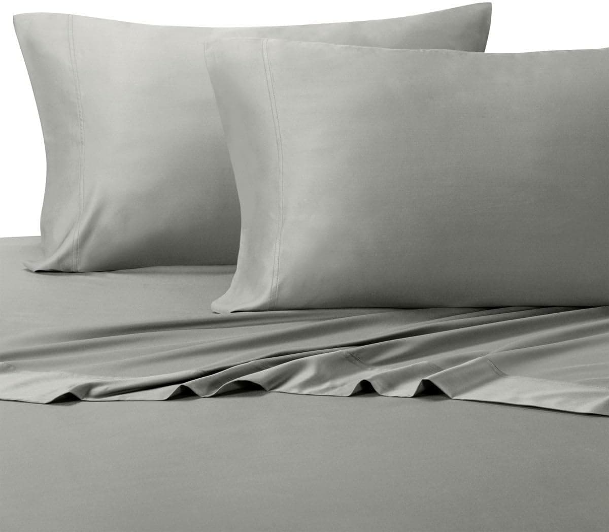 Royal Hotel Bedding Silky Soft Viscose_from_Bamboo Cotton Sheet Set, 100% Viscose_Bamboo-Cotton Bed Sheets, Queen Size, Gray