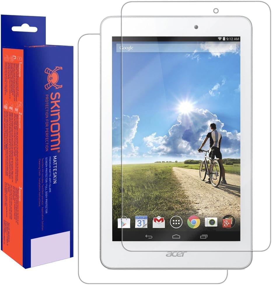 Skinomi Matte Full Body Protector Compatible with Acer Iconia Tab 8 W (Screen Protector + Back Skin Cover) Full Coverage Matte Skin Anti-Glare HD Film