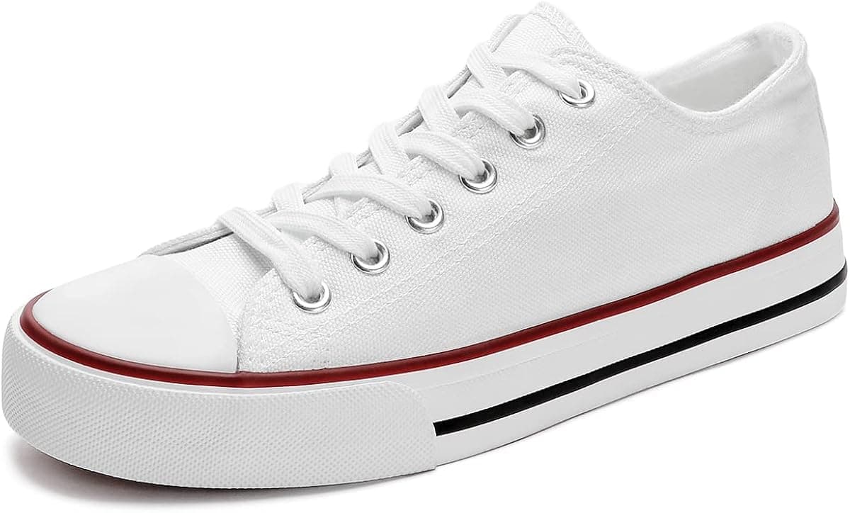 kufeiti Walking Tennis Shoes for Women Classic Low Top Canvas Shoes Flats Comfortable