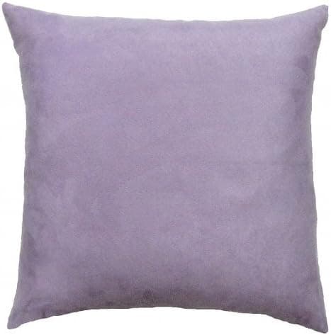 DreamHome - Solid Faux Suede Decorative Pillow Cover/Sham, 26" x 26" - Lavender