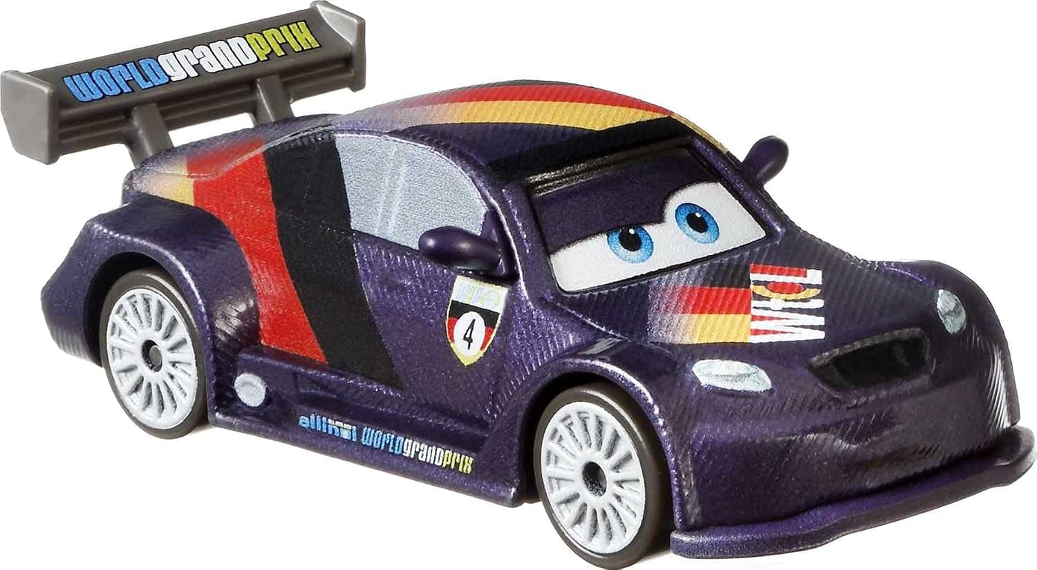 Disney Car Toys Max Schnell Die-Cast Car, 1:55 Scale Fan Favorite Character Vehicle for Racing and Storytelling Fun, Gift for Kids Ages 3 Years and Older