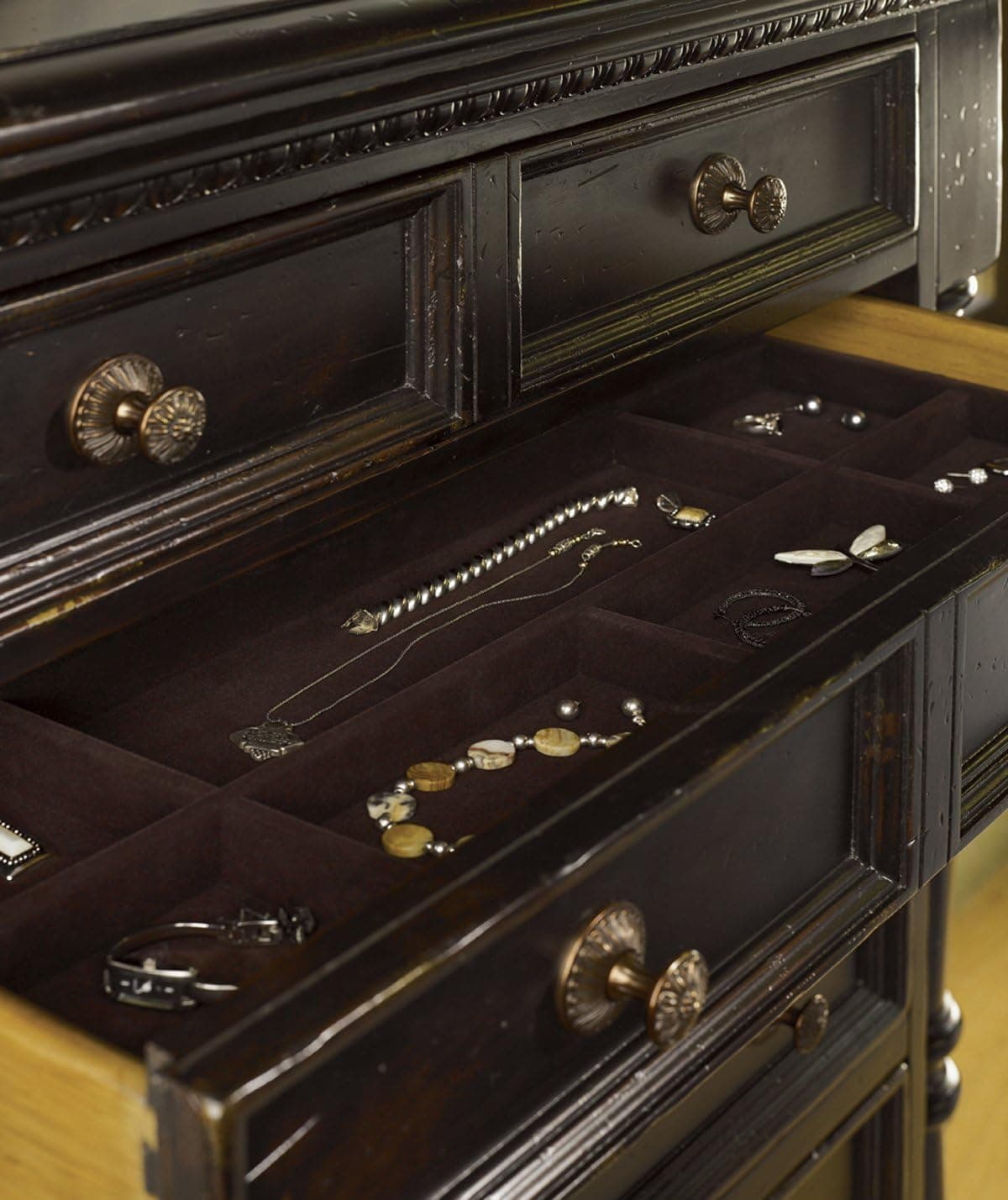 Tommy Bahama Home Kingstown Stony Point 7 Drawer Chest in Tamarind Finish