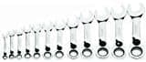 Williams MWS-12RCS 12-Piece Stubby Metric Reversible Ratcheting Combination Wrench Set by Williams