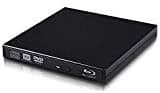 VikTck External Blu Ray Drive DVD Player Drive,USB 2.0 Disc Burner Reader Slim BD CD DVD RW ROM Writer for PC Mac Windows 7 8 10 XP Linxus (Black)
