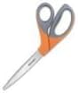 Westcott Elite Stainless Steel Scissors, 9" Bent, Orange and Grey