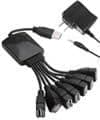 7-Port USB 2.0 Hub w/Built-in Cables (Black) for Acer laptop
