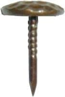 Old Brass Dimpled Celled Head Tacks 3/8" Diameter x 1/2" Long 50 Nails Pack Decorative Furniture Upholstery Pins | AD-3537