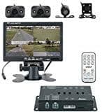 WISEUP Car Vehicle 360 Degree Panoramic View System Dashcam DVR Recorder Surround View Around Camera with 7" LCD Monitor