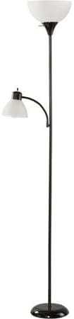 Mainstays Black Floor Lamp with Reading Light and CFL Bulbs, HW-F1219BK-CA