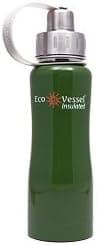 Eco Vessel Insulated Stainless Steel Water Bottle with Screw Cap - Triple Insulated thermos (17-Ounce, Gecko Green)
