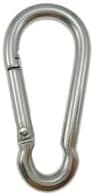 Mini Small Tiny Little Light Carabiner 304 Stainless Steel 2cm x 4cm Key Ring Hook Clip Link with Spring Loaded Gate, 1 Pack