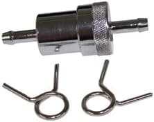 N2 Chrome Fuel Filter Fits: 1/4 or 5/16-Inch Fuel Line – Lifetime Filter; Simply Unscrew for Cleaning