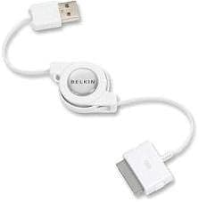 Belkin Retractable USB Cable for iPod (White)