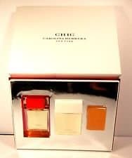 Chic by Carolina Herrera 3Pcs Set(EDP 2.7oz+Perfumed body lotion 3.4oz+Perfumed Body Soap 1.8oz)