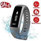 Smart Watch, Fitness Tracker, READ R5.PRO Heart Rate Monitor Blood Pressure Bracelet Pedometer Activity Tracker Sleep Monitoring Call SMS SNS Remind Watch for Android iOS (Grey)