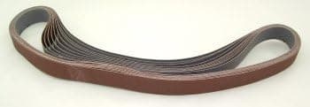Aluminum Oxide Sanding Belts, 1" by 42", 320 Grit, Pack of 10.