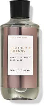 Bath and Body Works Leather & Brandy 3 in 1 Hair, Face & Body Wash 10 Fl Oz/ 295 mL