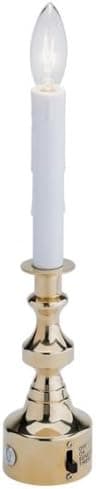 Bethlehem Lighting GKI All-in-One 12-Inch Brass Candle Christmas Light with Sensor and Timer