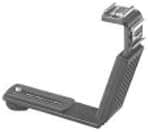 Bescor VB-50 Universal Shoe Mount Light Bracket, Attaches to Bottom Screw Mount on the Camcorder, Top & Side Shoe Mounts for Versatility.