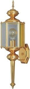 Maxim 4623CLPB 1-Light Outdoor Wall Mount Polished Brass Clear Glass