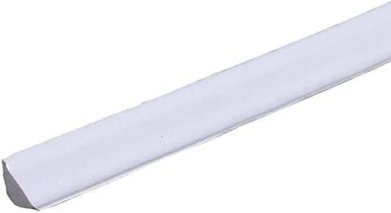 ZEYUE 16.2ft Flexible Trim Caulk Strip Wall Moulding Trim Home Wall Corner Deco,Ceiling,Tile Edge,Baseboard Laminate Floor Beading Floor Edging Strip-Peel and Stick 12×9mm (White)