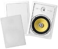 Bic America VK38W 8-Inch 3-Way Woven Fiber In-Wall Speakers With Pivoting Tweeter (Pair)