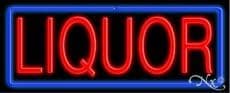 Liquor Handcrafted Real GlassTube Neon Sign