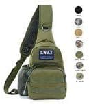 LHI Tactical Sling Chest Pack Bag Molle Daypack Backpack Small Military Shoulder Bag for Hunting Camping Cycling