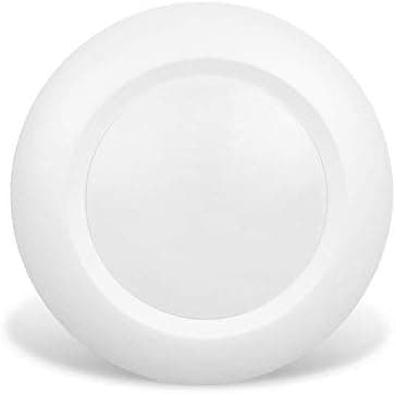 JULLISON 6 Inch LED Low Profile Recessed & Surface Mount Disk Light, Round, 15W, 900 Lumens, 4000K Cool White, CRI80, Driverless Design, Dimmable, cETLus Listed, White(1 Pack)