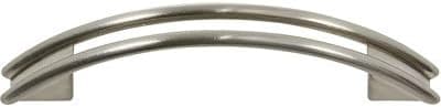 Brushed Nickel 2 Bar Cabinet Handle Drawer Pull