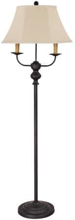 AHS Lighting L1459BK-U1 Living Dinning Room Bedroom and Office Table Lamp, 60", Bayfield Black W/Linen Shade
