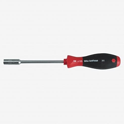 Wiha 34138 Nut Driver with SoftFinish Handle, Inch, 1/4 x 125mm