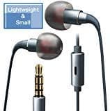 Lightweight Earbuds Small Earphones in-Ear Headphones with Microphone, Gray