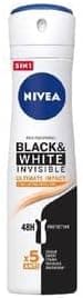 Invisible Black and White Clear Deodorant 150ml Spray by Nivea