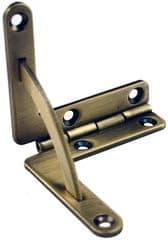 1 Pair Quadrant Antique Brass Hinges Solid Brass W/Screws