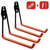 PHUNAYA Garage Storage Utility Hooks,Wall Mount&Heavy Duty Garage Hanger & Organizer to Handle Ladder, Hold Chairs,with Premium Steel to Hang Heavy Tools for Up to 35lbs(Set of 2)
