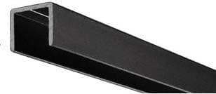 CRL Flat Black Aluminum 1/2" "U" Channel - D604BL
