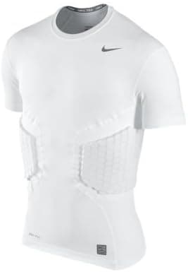 Nike Pro Combat Hyperstrong Rib Football Shirt White/White (M)