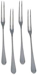 4 PCs Stainless Steel Escargot Cocktail Appetizer 2 Tins Snail Fork Set