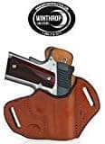 1911 3" Kimber Ultra OWB Shield Laser Grips Holster R/H Brown - 0121