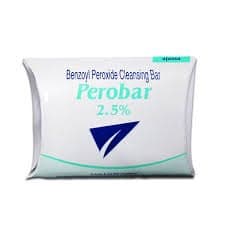 Perobar Soap Benzoyl Peroxide for Acne Pimples Blemish 75 Grams