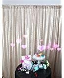 TRLYC Champagne Sequin Backdrop Curtain - 20x11FT Glitter Sequin Curtains Backdrop for Party Wedding Birthday Christmas Halloween