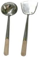 20" Heavy Gauge Stainless Hand-Tooled Commercial Chuan & Hoak (Spatula & Ladle) Set