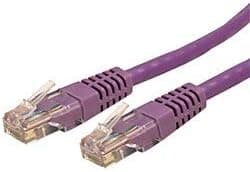 StarTech.com 25ft CAT6 Ethernet Cable - Purple CAT 6 Gigabit Ethernet Wire -650MHz 100W PoE++ RJ45 UTP Molded Category 6 Network/Patch Cord w/Strain Relief/Fluke Tested UL/TIA Certified (C6PATCH25PL)