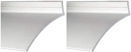 Pemko Aluminum Door Bottoms Overhead Rain Top Drip, Clear Anodized, 2-1/2”W x 52"L x 5/8”H - 346C52 (Тwо Расk)