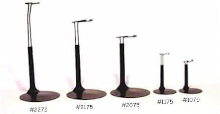 Kaiser Doll Stand 2075 - Black Doll Stand 6 1/2" to 10" Dolls and Action Figures, 6-Pack