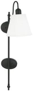 Quoizel Q1063K One Light Pin-up Wall Sconce Off Fabric Shade, White